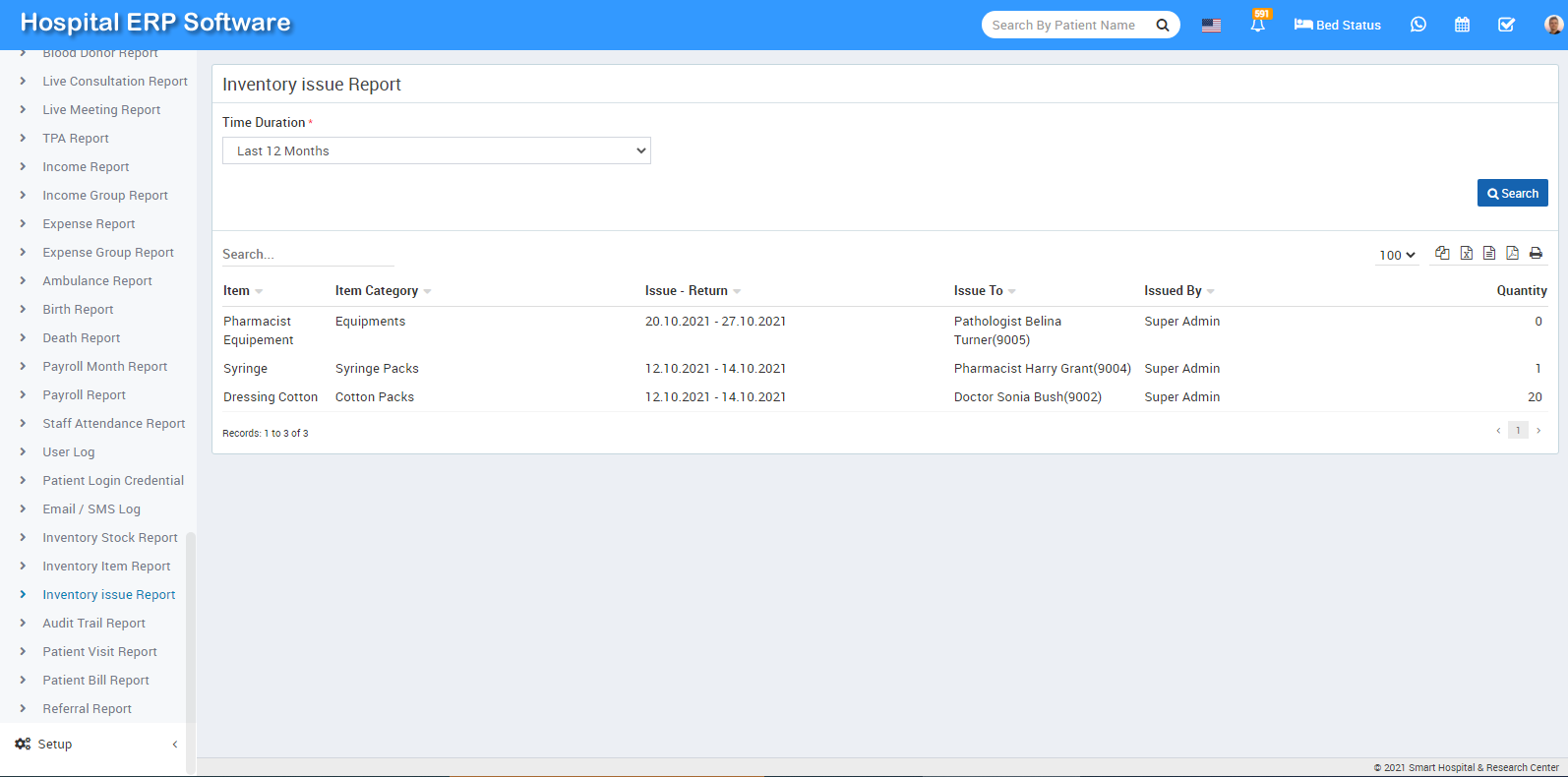 inventory issue report image