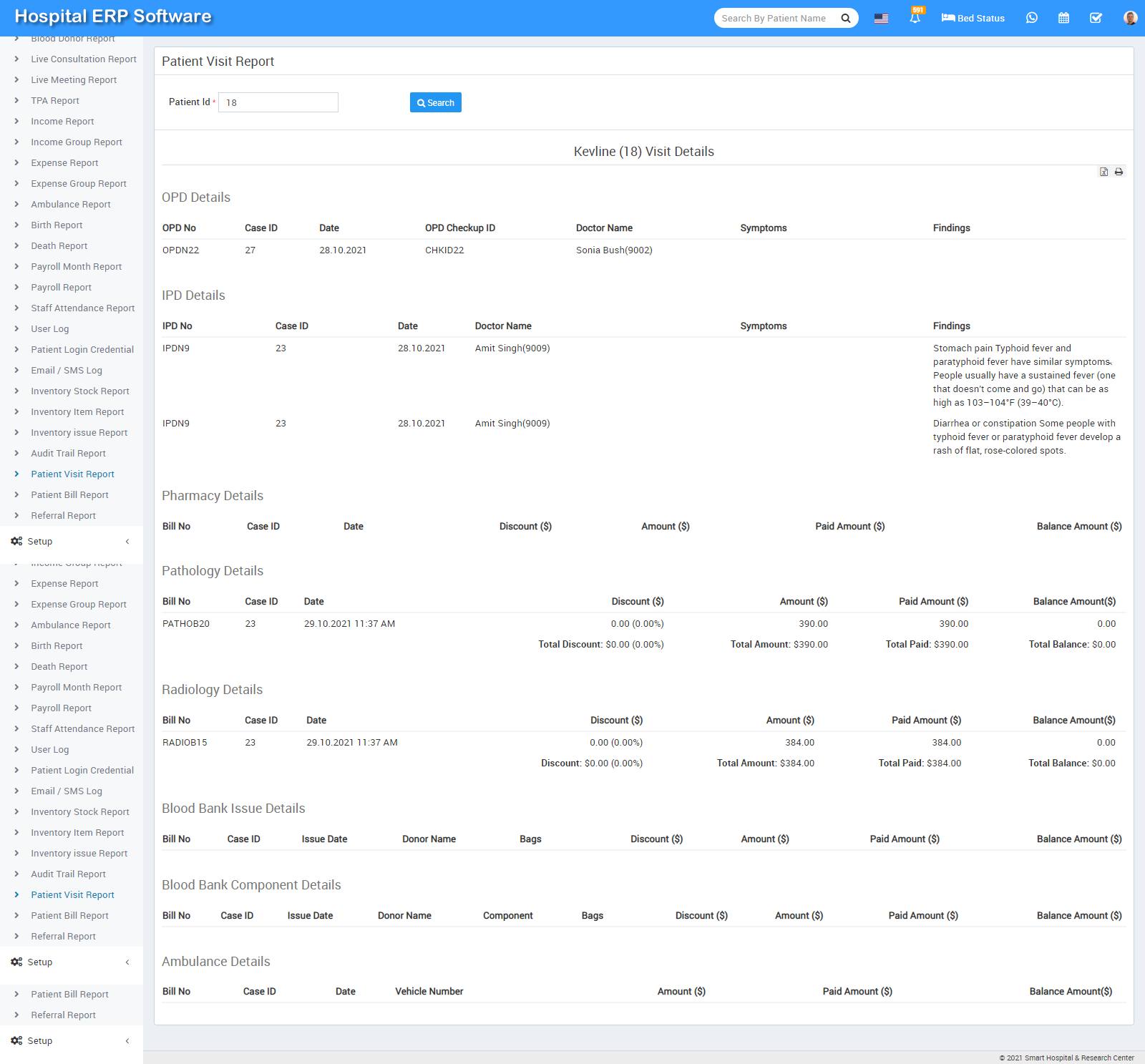 patient visit report image