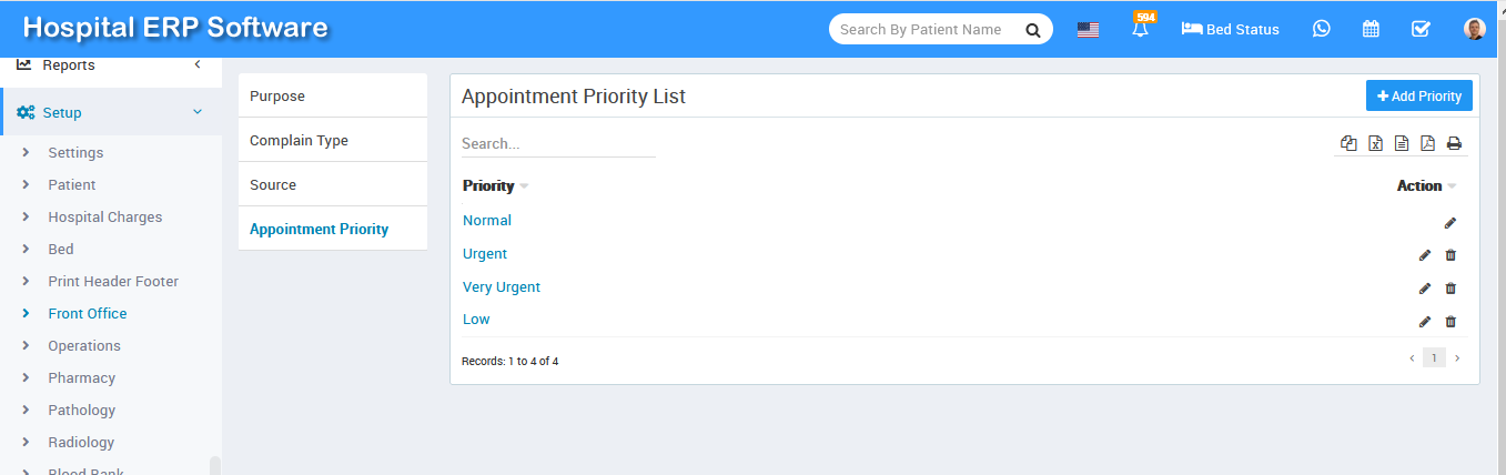 appointment priority list